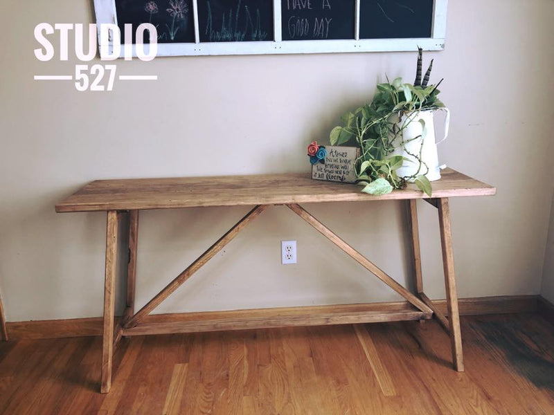Hand crafted console/sofa table