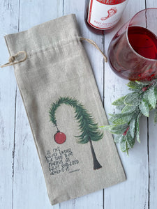 Holiday Bundle- wine bag, tea towel & card set