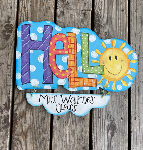Hello Teacher Sign